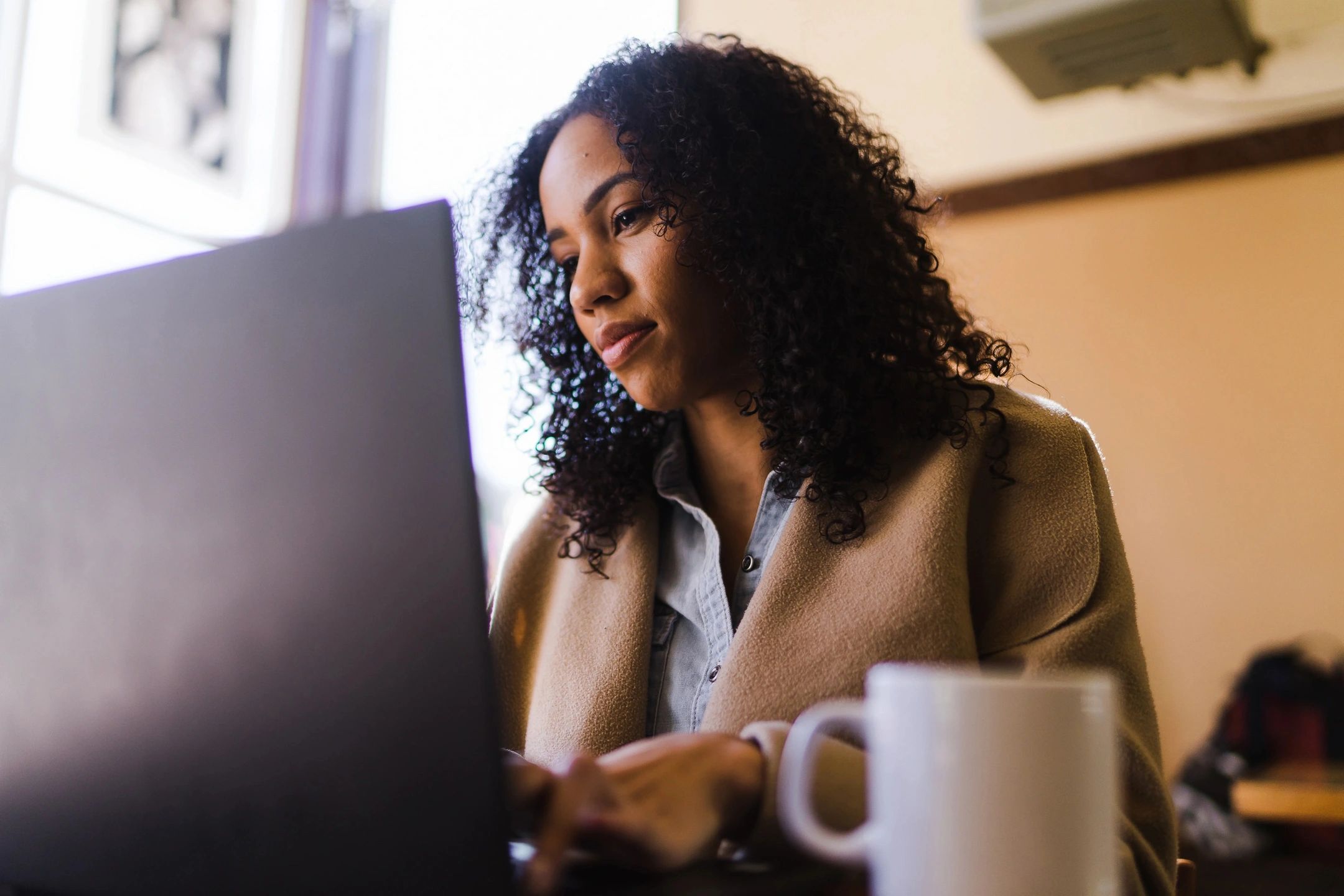 lady on computer